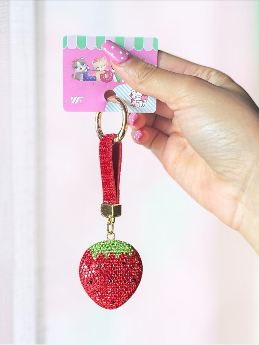 Red Strawberry Keychain